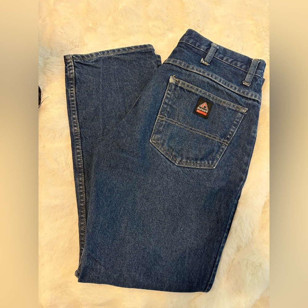 Bulwark Men's Relaxed Fit Blue Jeans